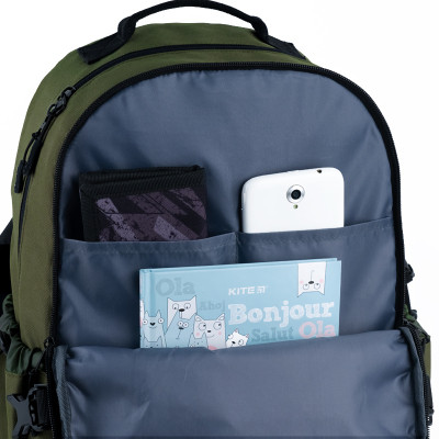 Рюкзак шкільний GoPack Education Teens 186 хакі (GO25-186L-3)