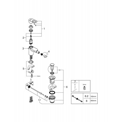Змішувач Grohe BauLoop bidet (23338000)
