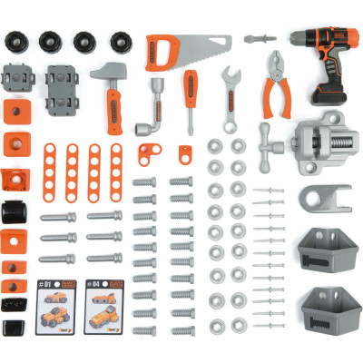 Ігровий набір Smoby Black+Decker Блек+Деккер Майстерня 92 аксесуари (360727)