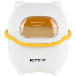 Кошик для паперів Kite Настільний контейнер для сміття, біло-помаранчевий (K24-009-8)