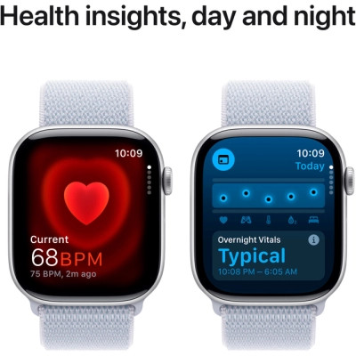 Смарт-годинник Apple Watch Series 10 GPS 46mm Silver Aluminium Case with Blue Cloud Sport Loop (MWWN3QH/A)