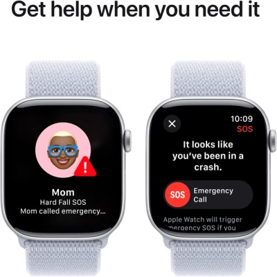 Смарт-годинник Apple Watch Series 10 GPS 46mm Silver Aluminium Case with Blue Cloud Sport Loop (MWWN3QH/A)