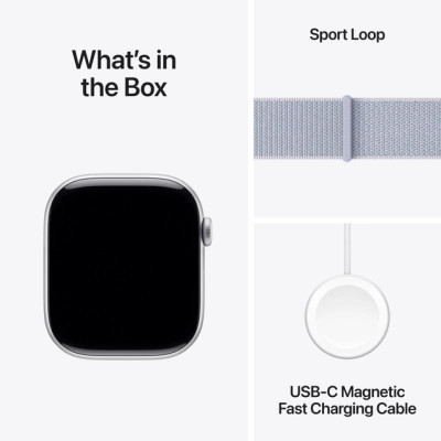 Смарт-годинник Apple Watch Series 10 GPS 46mm Silver Aluminium Case with Blue Cloud Sport Loop (MWWN3QH/A)