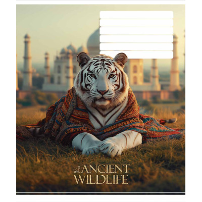 Зошит Школярик Ancient wildlife 18 аркушів клітинка (018-3547K)
