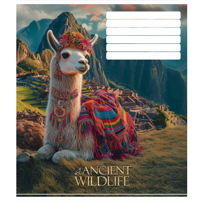 Зошит Школярик Ancient wildlife 18 аркушів клітинка (018-3547K)