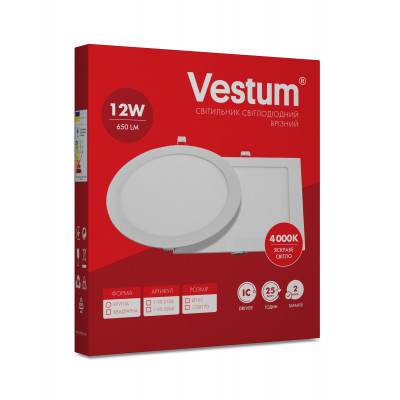 Світильник Vestum LED 12W 4000K 220V (1-VS-5104)