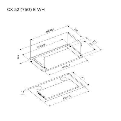 Витяжка кухонна Pyramida CX 52 (750) E BL