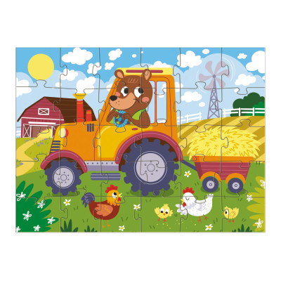 Пазл DoDo Ведмедик-тракторист, 30 елементів (300371)