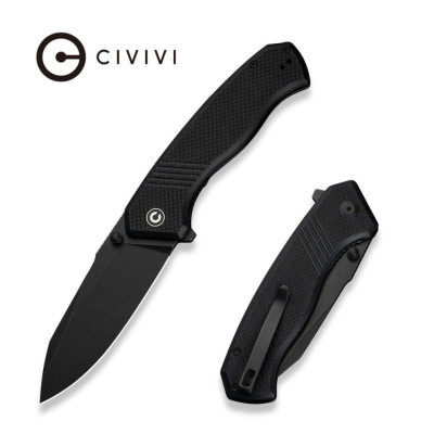 Ніж Civivi Placoid, Darkwash, чорний G10 (C23079-1)