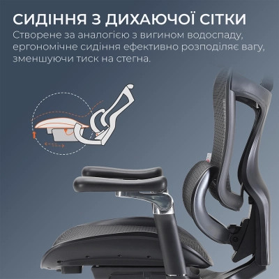 Офісне крісло Sihoo DORO C300 Pro Mesh Black (DORO-C300-PRO-M101)