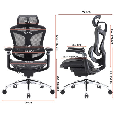 Офісне крісло Sihoo DORO C300 Pro Mesh Black (DORO-C300-PRO-M101)