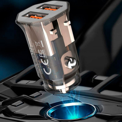 Зарядний пристрій XO CC49 2USB 2.4A (Black/Brown) (XO-CC49)