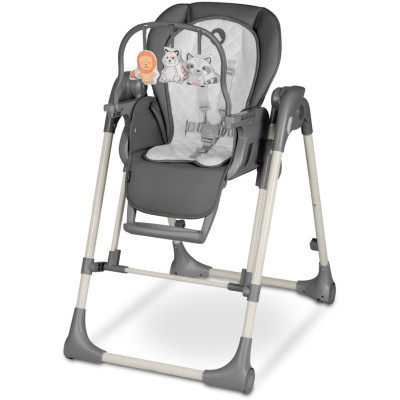 Стілець для годування Lionelo 2 в 1 Laurice Grey Stone з функцією гойдалки (LO-LAURICE GREY STONE)