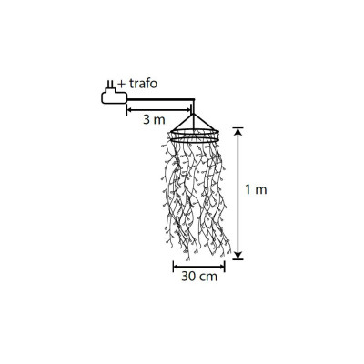 Гірлянда Luca Lighting підвісна Канделябр 1х0,3 м білий (8720362026808)