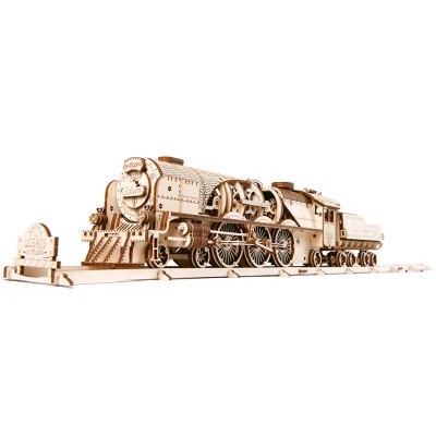 Конструктор Ugears Локомотив з тендером V-Експрес (70058)