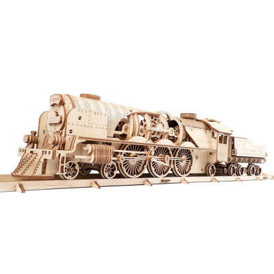 Конструктор Ugears Локомотив з тендером V-Експрес (70058)