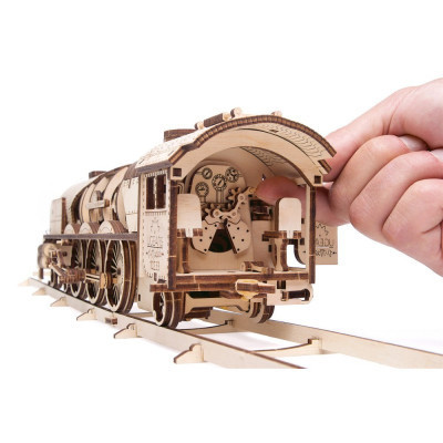 Конструктор Ugears Локомотив з тендером V-Експрес (70058)