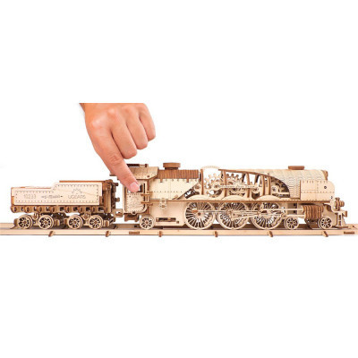 Конструктор Ugears Локомотив з тендером V-Експрес (70058)