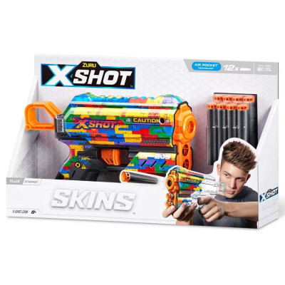 Іграшкова зброя Zuru X-Shot Швидкострільний бластер Skins Flux Striper (8 патронів) (36516K)