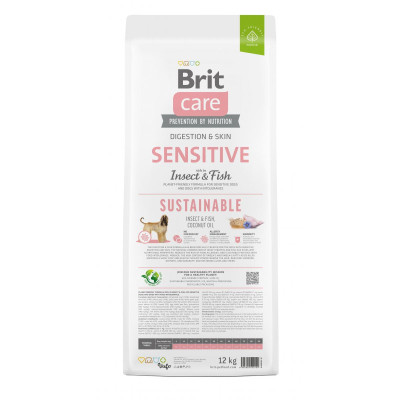 Сухий корм для собак Brit Care Dog Sustainable Sensitive Insect and Fish 12 кг (8595602559190)