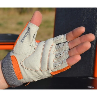 Рукавички для фітнесу MadMax MFG-850 Crazy Grey/Orange XXL (MFG-850_XXL)