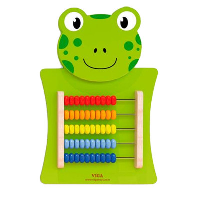Розвиваюча іграшка Viga Toys Бізіборд Жаба з рахунками (50679FSC)