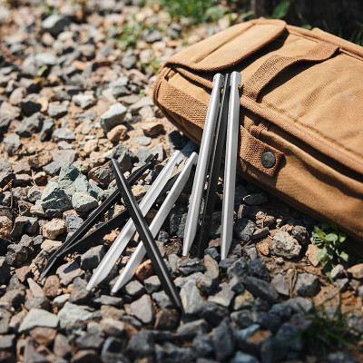 Комплект кілочків Naturehike CNK2300ZP016 20 см сріблясті 8 шт (6976023925030)