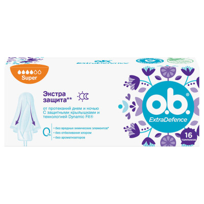 Тампони o.b. ExtraDefence Super 16 шт. (3574661467702)
