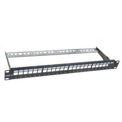 Патч-панель Hypernet 19&quot; 1U 24 порта, наборная, с менеджером кабеля (PP-M24-STP)