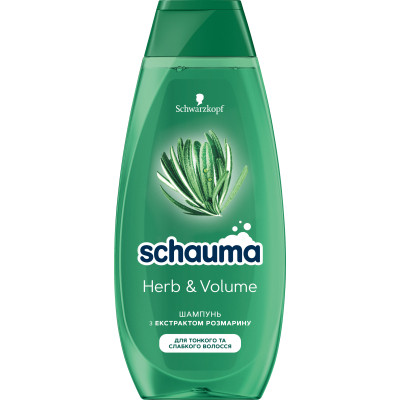 Шампунь Schauma Herb &amp; Volume з екстрактом розмарину для тонкого та слабкого волосся 400 мл (9000101647433)