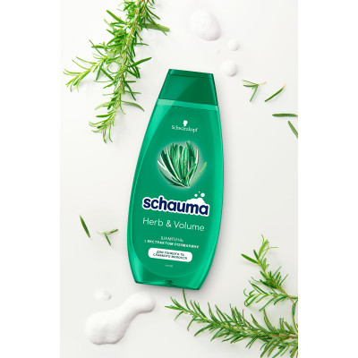 Шампунь Schauma Herb &amp; Volume з екстрактом розмарину для тонкого та слабкого волосся 400 мл (9000101647433)