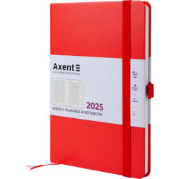 Тижневик Axent датований 2025 Prime Strong 145х210 мм, червоний (8507-25-05-A)