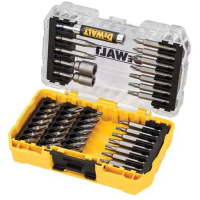 Набір біт DeWALT Phillips, Pozidriv, Torx, L = 25, 50 мм, головки 8, 10 мм, маг. держ., 40 шт, кейс (DT70705)