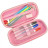 Пенал Cool For School блискучий 1 відділення з органайзером рожевий (QT-5780-Pink)