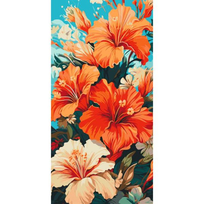 Картина по номерам ArtCraft Гібіскус 40х80 см (13073-AC)
