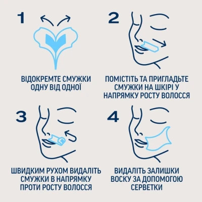 Воскові смужки Veet Professional для чутливої шкіри обличчя з Олією мигдалю 20 шт. (5900627074253)