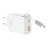 Зарядний пристрій XO 1xUSB-C + 1xUSB QC30W GaN + cable USB-C to USB-C white (XO-CE31)
