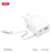 Зарядний пристрій XO 1xUSB-C + 1xUSB QC30W GaN + cable USB-C to USB-C white (XO-CE31)