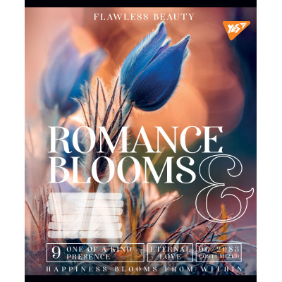 Зошит Yes А5 Romance blooms 36 аркушів, клітинка (766415)