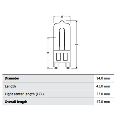 Лампочка Osram LEDVANCE HALOPIN ECO 33W/460Lm/2700K G9 (4008321208668)