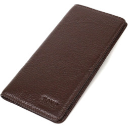 Гаманець Bond Accessories З натуральної зернистої шкіри Коричневий (22052)