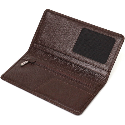 Гаманець Bond Accessories З натуральної зернистої шкіри Коричневий (22052)