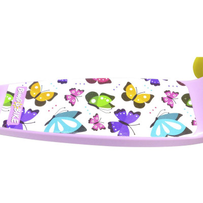Самокат Bimbo Bike Butterflies 12&quot; з регулюванням висоти Рожево-жовтий (75802-IS)