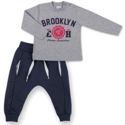 Набір дитячого одягу Breeze кофта та штани сірий меланж &quot;Brooklyn&quot; (7882-86B-gray)