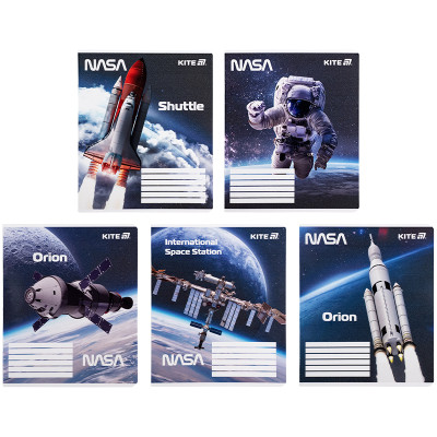 Зошит Kite NASA, 18 аркушів, клітинка (NS25-236)