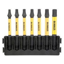 Набір біт DeWALT в касеті для Tough Case, FlexTorq, L57 мм,Т15 Т20 2шт. Т25 2шт, Т30,Т40 (DT70825)