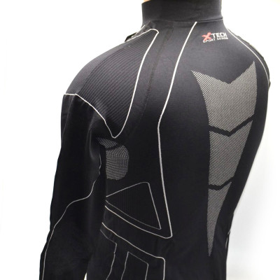 Термокофта X-Tech Maglia Race 3 Munica Lunga lupetto Nero XXL/XXXL (MagliaRace3LupettoXXL/3XL)