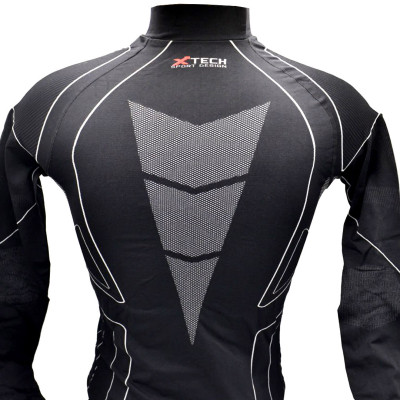 Термокофта X-Tech Maglia Race 3 Munica Lunga lupetto Nero XXL/XXXL (MagliaRace3LupettoXXL/3XL)