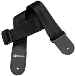 Ремінь для гітари DiMarzio Nylon With Leather Ends Black (DD3100NBK)
