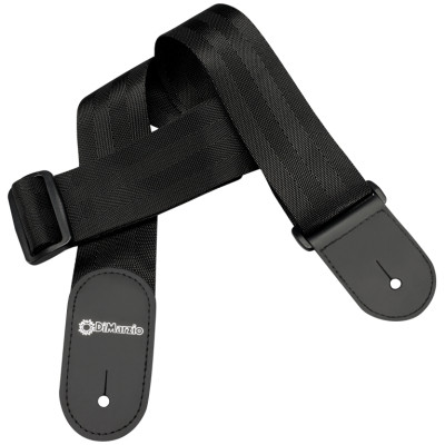 Ремінь для гітари DiMarzio Nylon With Leather Ends Black (DD3100NBK)